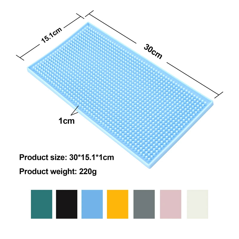 tapis bar silicone perforé moderne noir gris rose blanc perforations respectueux environnement