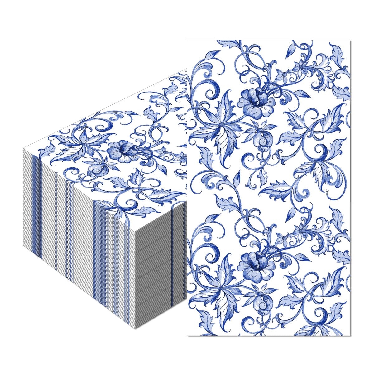 serviettes table papier jetables motif floral mariage décoration fête anniversaire classique
