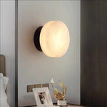 lampe murale moderne marbre blanc minimaliste éclairage quotidien deux led fixée mur entrée couloir