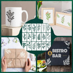 gabarits peinture fleurs feuilles papillons graphiques diy crafts blanc noir vert orange rose bruns