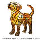 lampe poser animal multicolore mosaïque verre art deco base solide