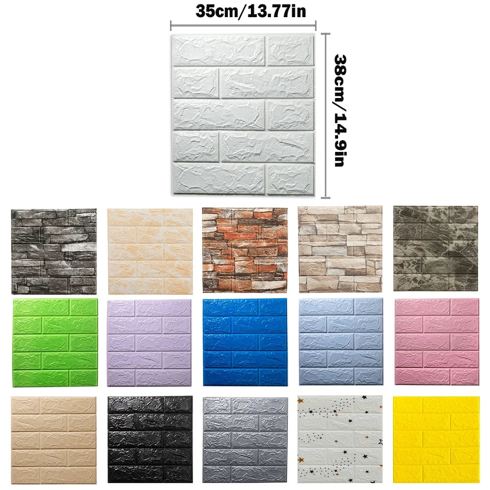 panneaux decoratifs murals adhésifs brique pierre marbre moderne rustique beige gris bleu rose vert