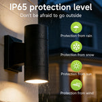 lampe murale moderne extérieure led ip65 étanche noir 220v fluxlumineux2492000