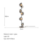 lampe sol moderne verre translucide noir blanc beige intérieur chambre salonhôtel
