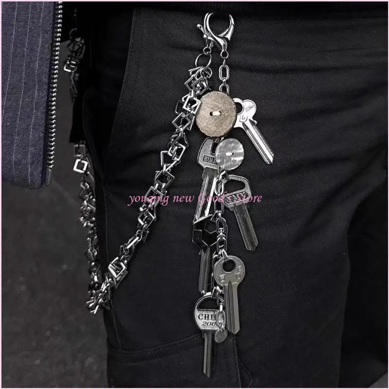porte clés moderne argenté boucle clé chaîne minimaliste fashion ornement noël