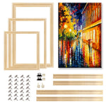 Cadre photo en bois naturel 40x60 cm couleur blanc sur mur beige