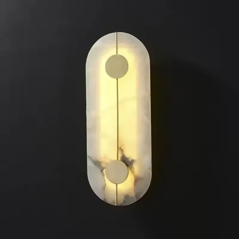 lampe murale moderne marbre blanc gris doré éclairage chambre salon étude entrée