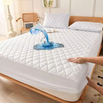 protège matelas bleu marine doux antibactérie imperméable 30cm quilté moderne