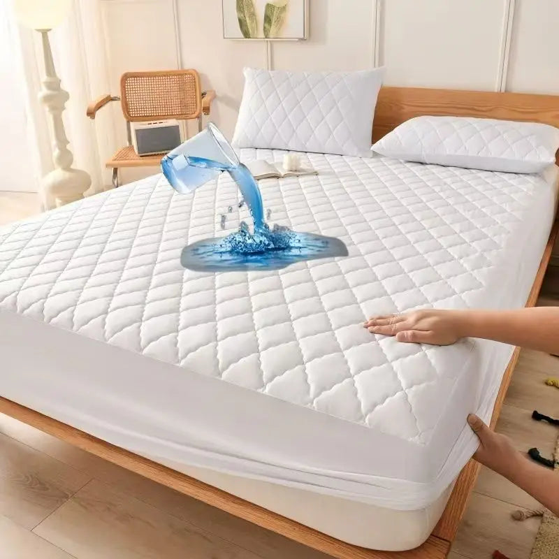 protège matelas bleu marine doux antibactérie imperméable 30cm quilté moderne