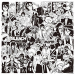 sticker anime bleach personnages textes adhésifs collection noirs blancs bricolage téléphone portable