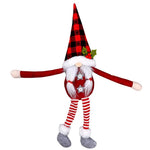 Boucle rideau noël gnome rouge noir blanc festif pompons boutons festive