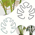 Support plante suspendu or moderne clips feuille monstera vert noir