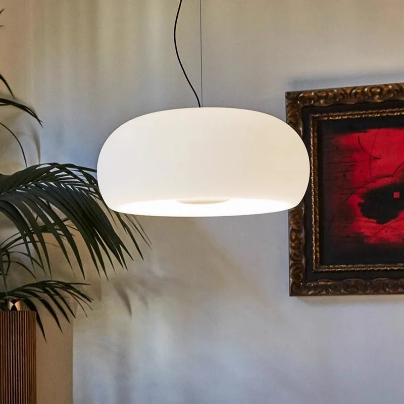 suspension lumineuse moderne couleur orange brillante salon cuisine chambre restaurant