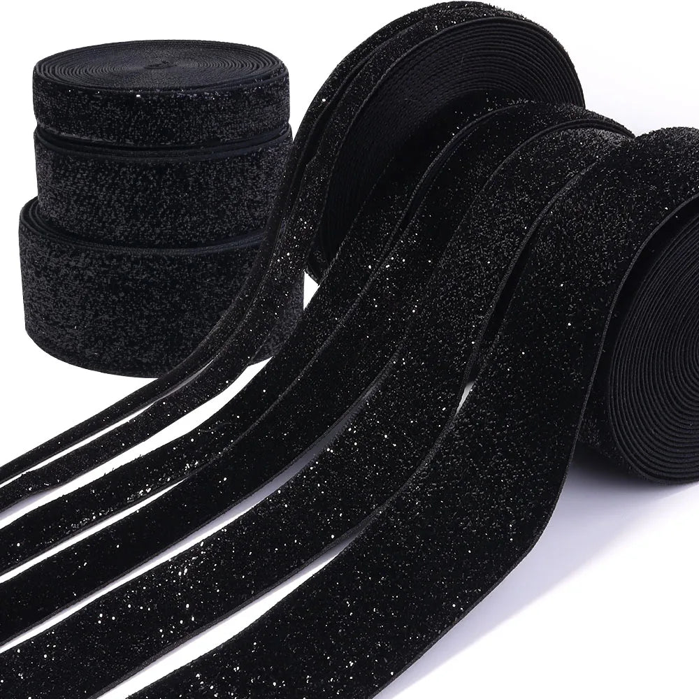ruban noir brillant satiné 7mm 10mm 15mm 20mm 25mm 38mm polyester coton décoration bouquet