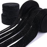 ruban noir brillant satiné 7mm 10mm 15mm 20mm 25mm 38mm polyester coton décoration bouquet