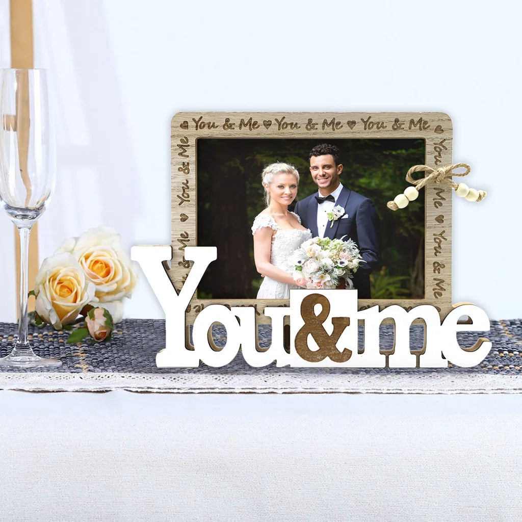cadre photo bois coeur moderne mr mrs clips decoration valentin mariage famille erotique
