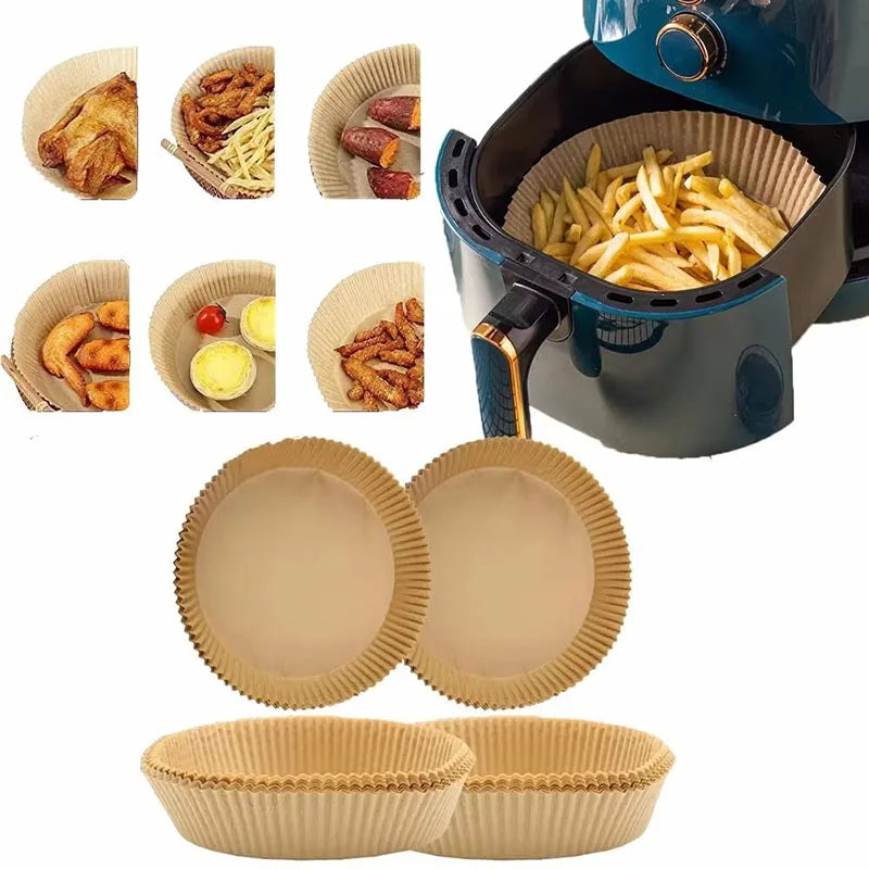 filtres papier cuisine sans huile rayures beige pratique économiques tapis cuisson friteuse air resistant