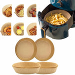 filtres papier cuisine sans huile rayures beige pratique économiques tapis cuisson friteuse air resistant