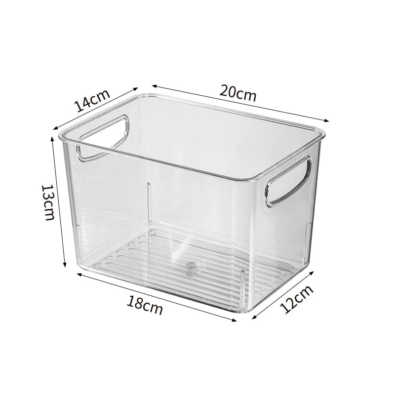 boîtes rangement transparentes moderne poignées crèmes gels lotions fridge organizer