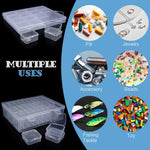 boîtes rangement transparentes modernes bijoux 30 miniatures incluses grande boîte pratique portative