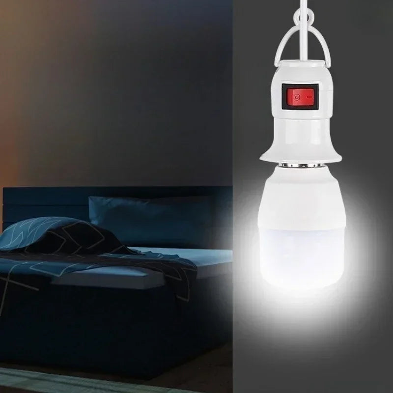 socle lampe e27 interrupteur blanc moderne câble prise eu 2m 4m blanc lisse opaquet