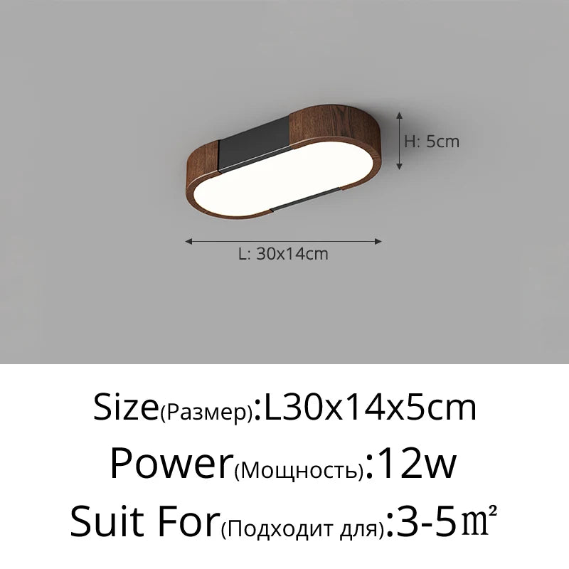 plafonnier led moderne noir bois naturel contemporain autonome flux lumineux variable certifié ccc