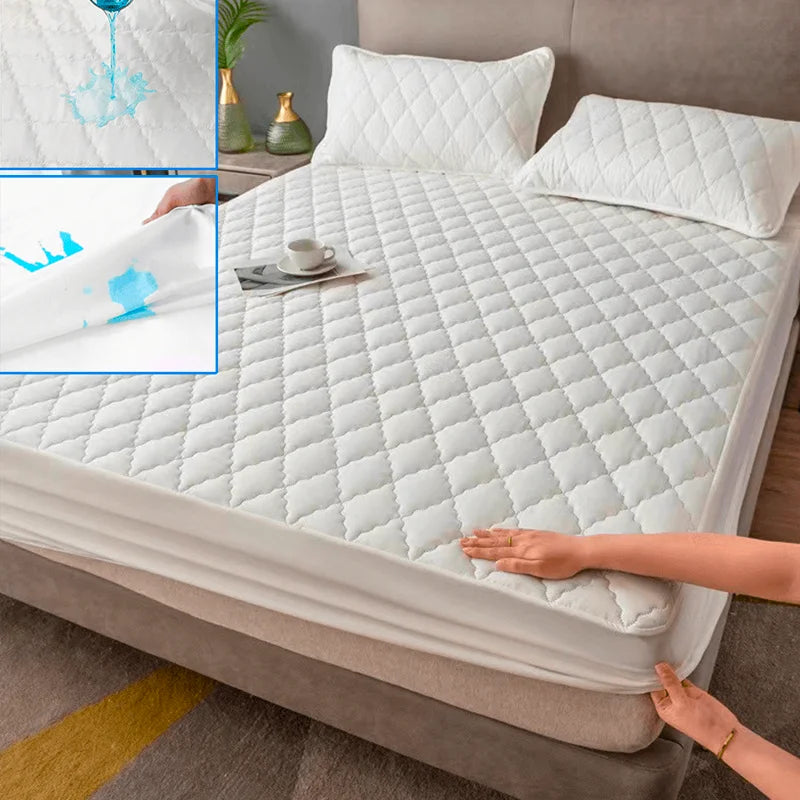 drap housse imperméable coton gris blanc lit simple double élastique respirant anti acariens