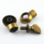 boutons manchette or cuivre noir blanc classiques vis fixés rond lisses