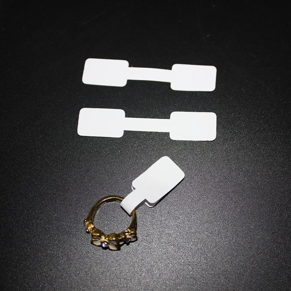 étiquettes prix blancs rectangulaires adhésives bijoux affichage vente tringle papier lisse opaques variées pack