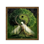 Tableau ornements floraux croix lion agneau or bleu rose noir blanc marron gothique fixation