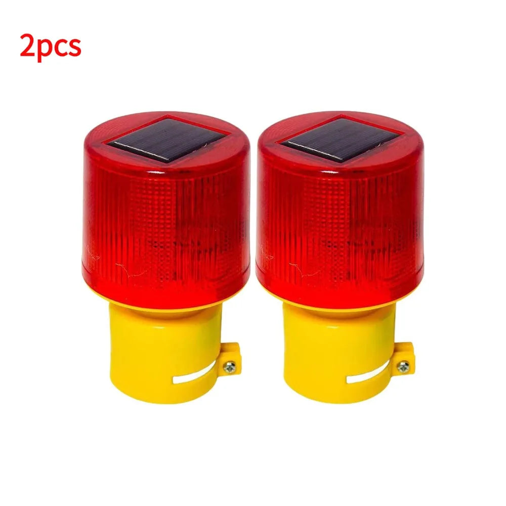 lampe signalisation solaire rouge jaune rayures verticales moderne utilitaire 24v fluxlumineuxcertifieece