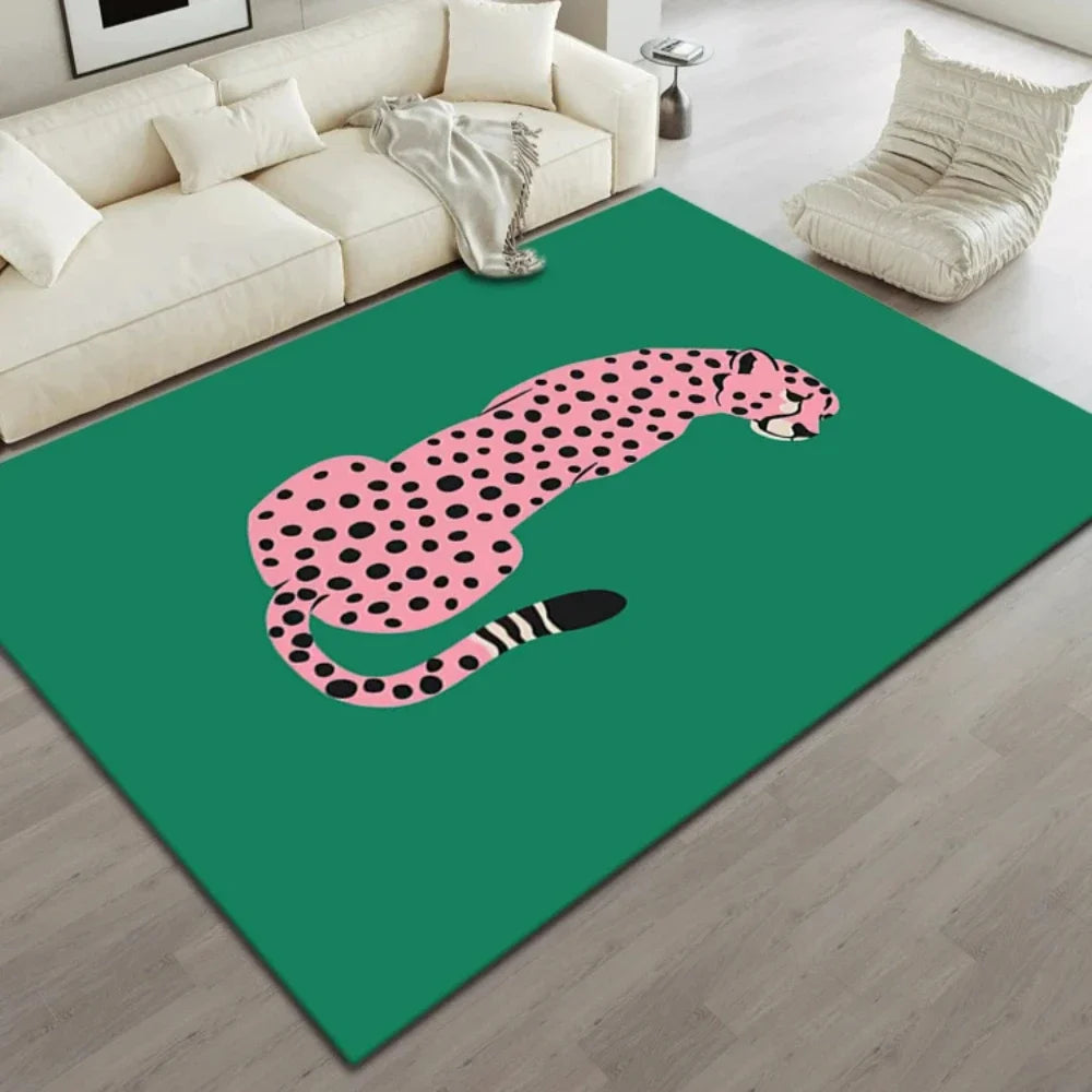 Tapis motif léopard pour chambre moderne