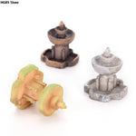 fontaine miniature résine marron gris texture vieillie artisanal paysagiste décoration maison bricolage rustic