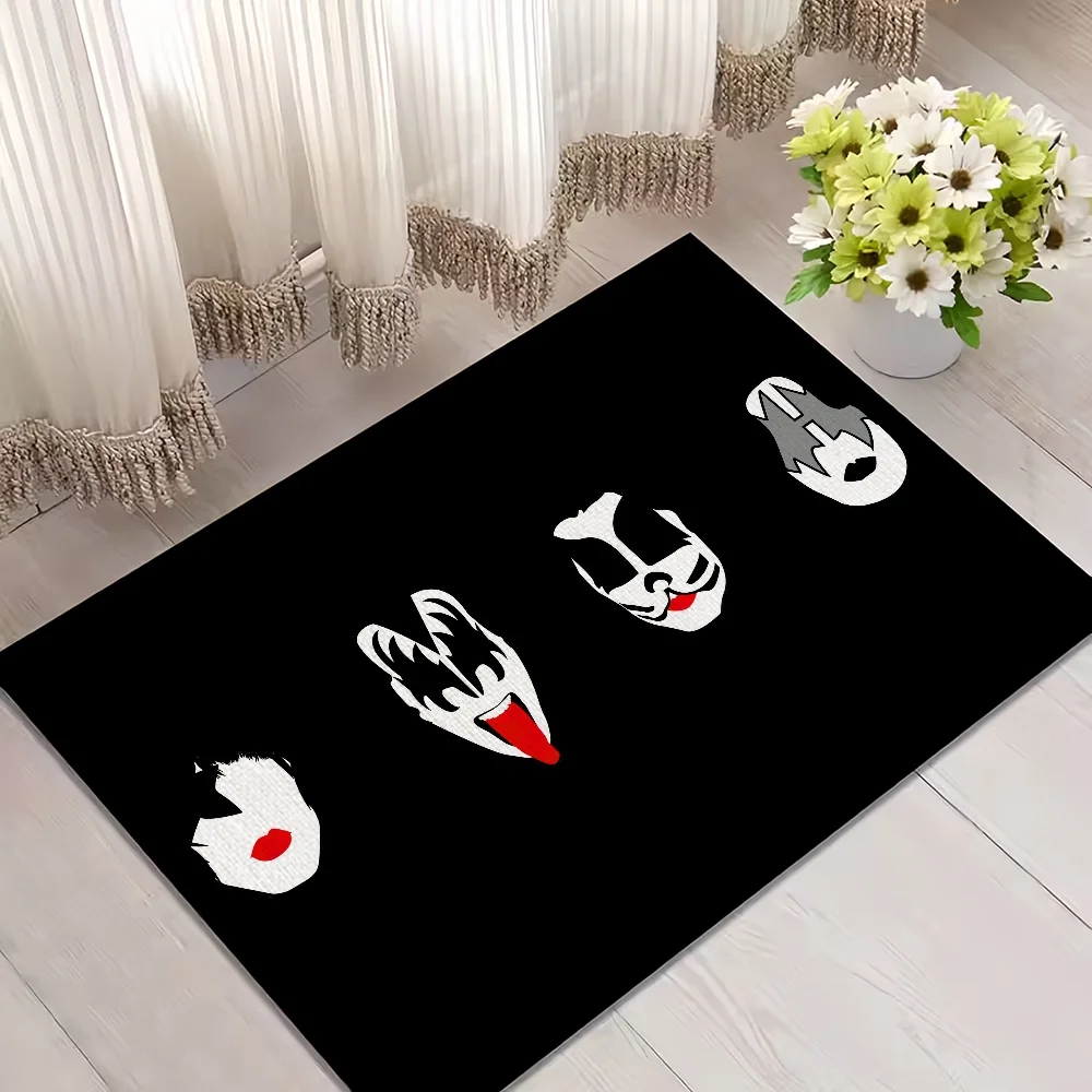 tapis moderne oriental résistant antibactéries antidérapant noir blanc rouge gris