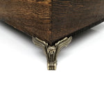 pieds boîte vis or argent bronze classique élégants ornements sculptural fixés bois