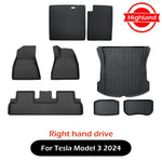 tapis sol 3d luxueux noir moderne tesla 2017 2024 tissé étanche