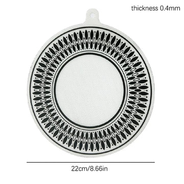 protecteur plaque cuisson silicone noir beige motif géométrique moderne opacité