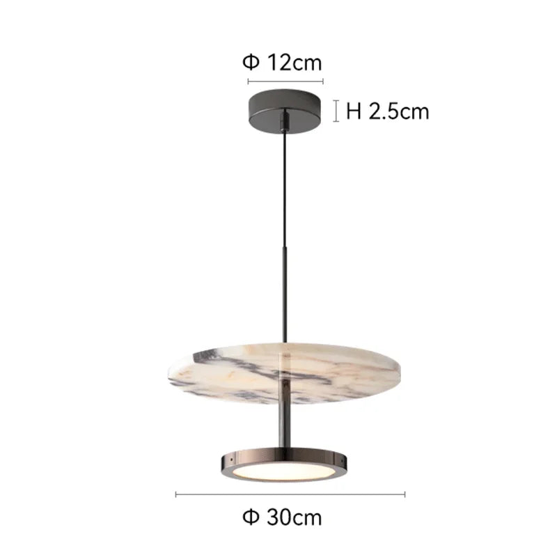 Suspension lumineuse marbre moderne blanc gris noir salon chambre led pendentif Pierre