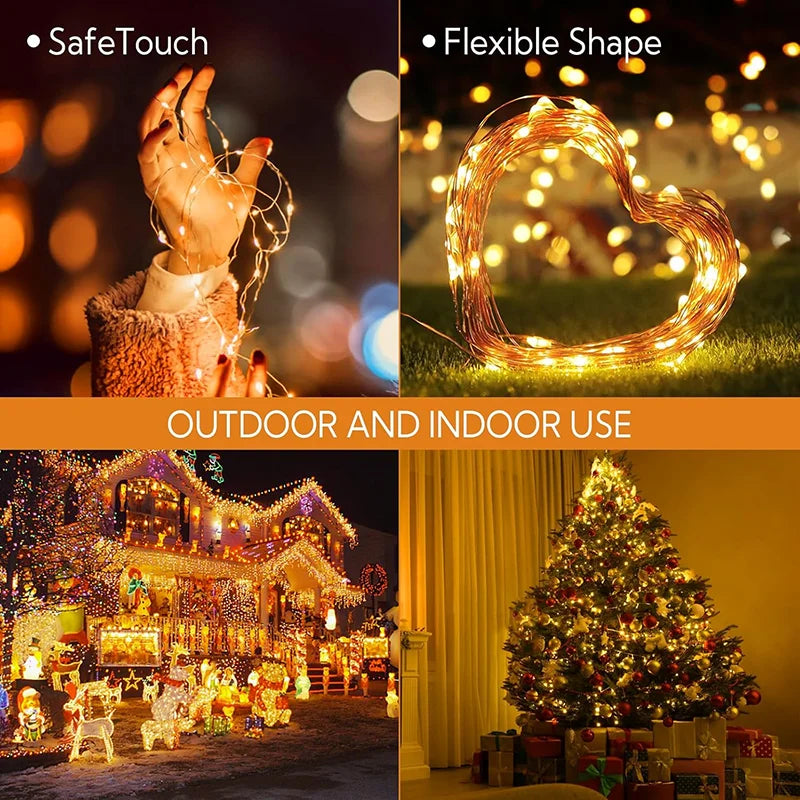 guirlande lumineuse solaire modes blanc chaud moderne extérieur décoration noël patio jardin mariage