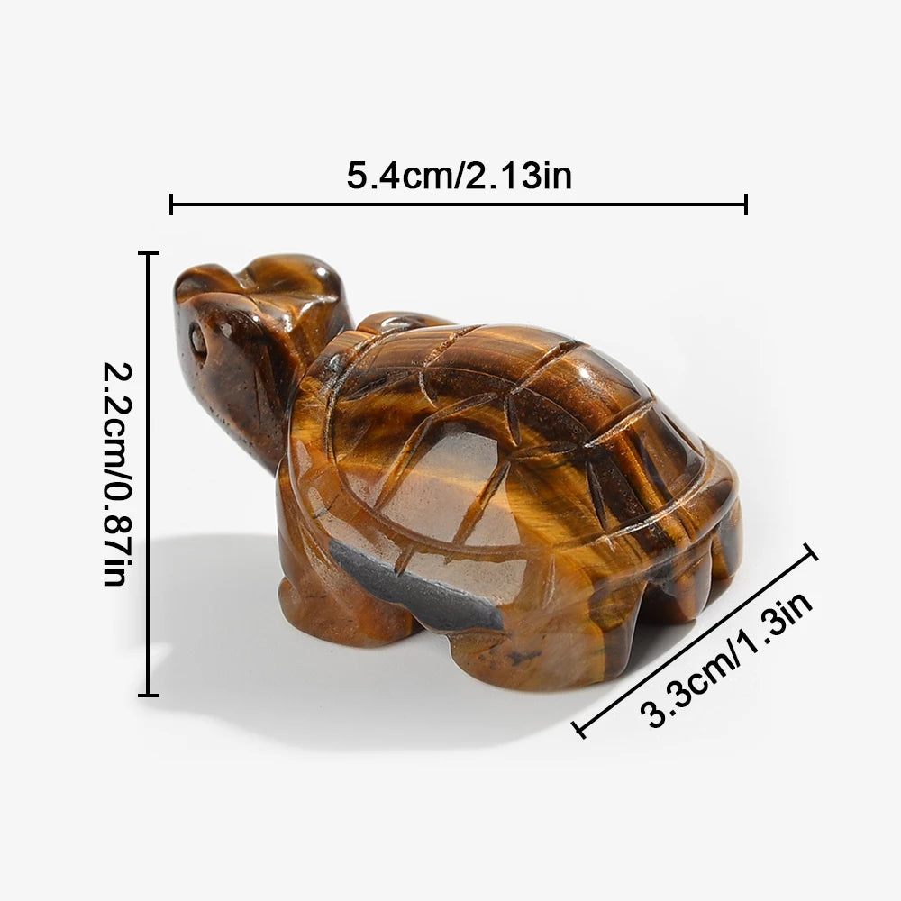 statuette tortue marron vert rose carapace sculptée décoration maison artificielle stylisée opaques