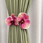accessoires rideau fleurs artificielles couleurs multiples tissu coton plissé floral romantique fixations corde