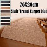tapis escalier antidérapant vinyle daim patchwork noir gris beige moderne minimaliste