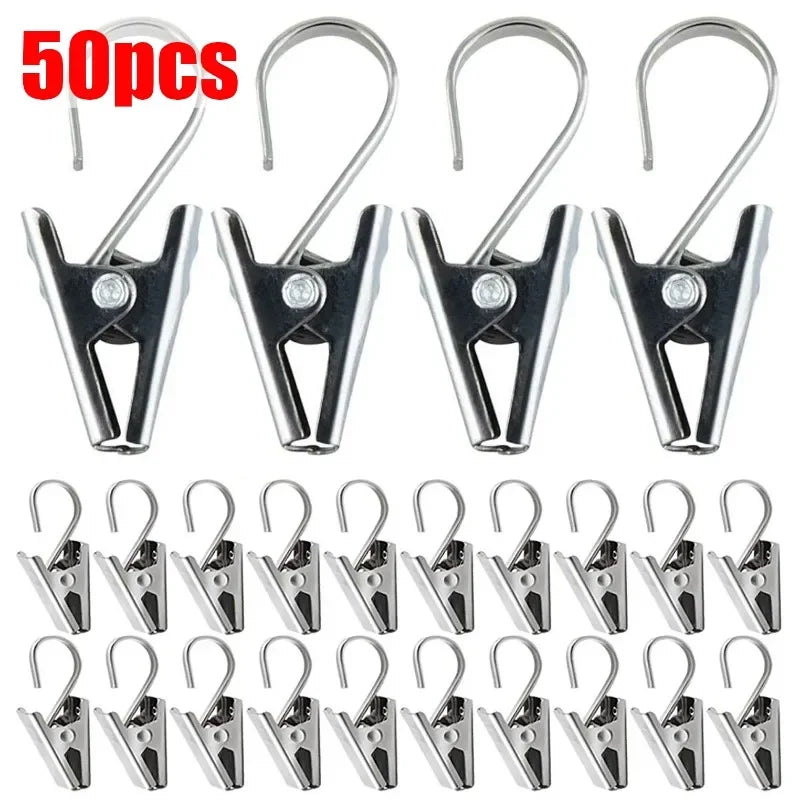 pinces crochet argentées modernes rideaux 10pcs 20pcs 30pcs 40pcs 50pcs