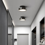 plafonnier led verre cristal noir chrome moderne minimaliste transparent chambre