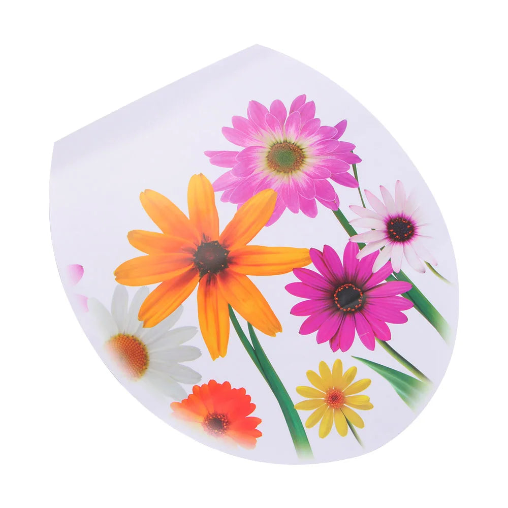 couvercle toilette adhésif fleurs coquillages motifs pieds moderne keep calm flush it