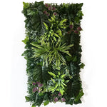 panneau mural artificiel herbe feuilles vert moderne décoration extérieur accroché maison festive