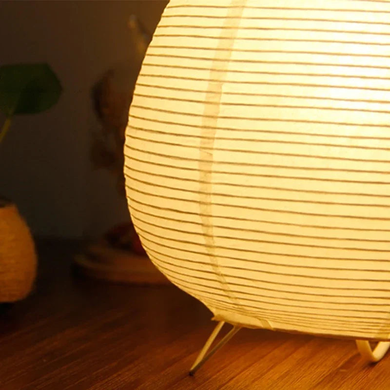 lampe table led moderne blanche papier gaufré chambre décoration intérieure affiches scènes marines