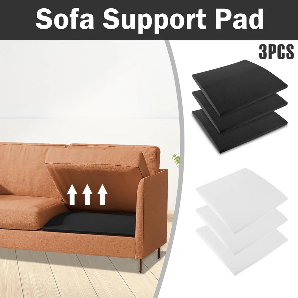soutien canapé mousse mémoire forme pads noirs moderne salon sièges trois pièces