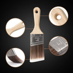pinceau peinture bois naturel poils marron clair classique pouces large 8.1 pouces longueur