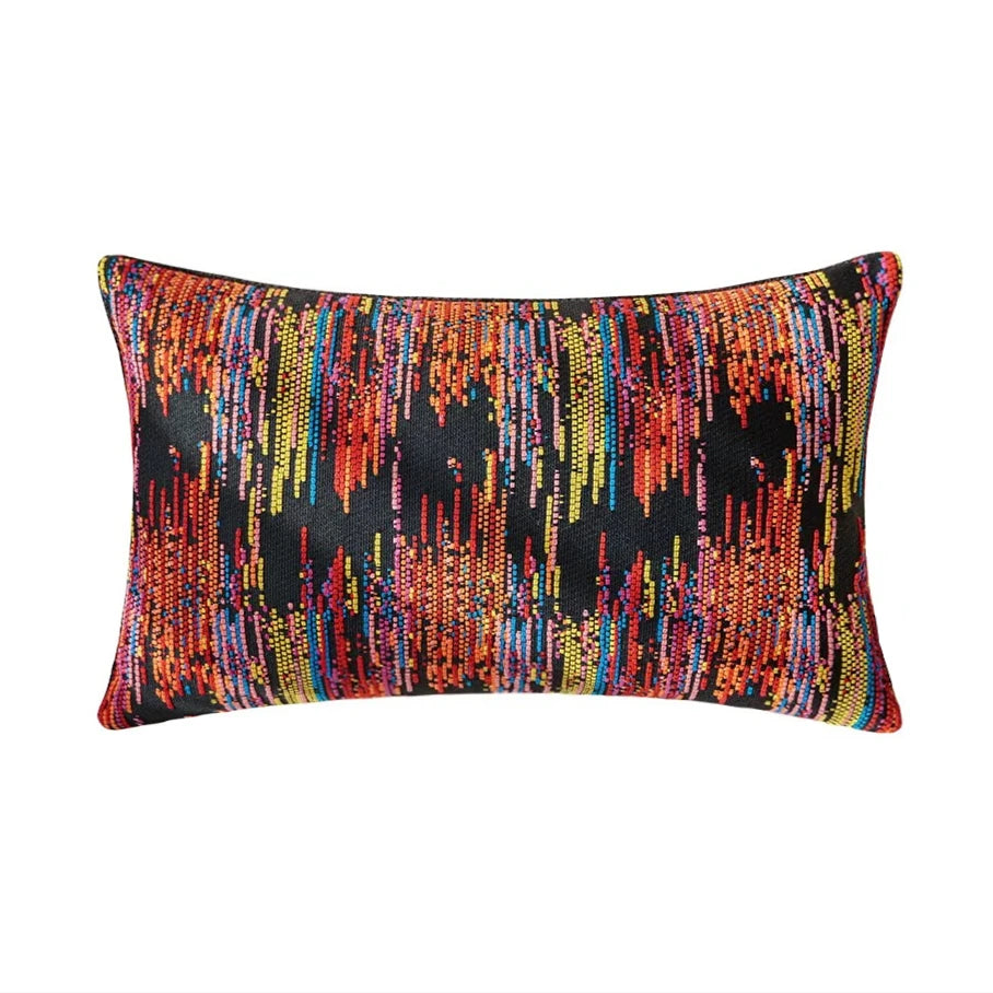 taie d'oreiller moderne colorées noir polyester rectangle sofa decorative chair bedding